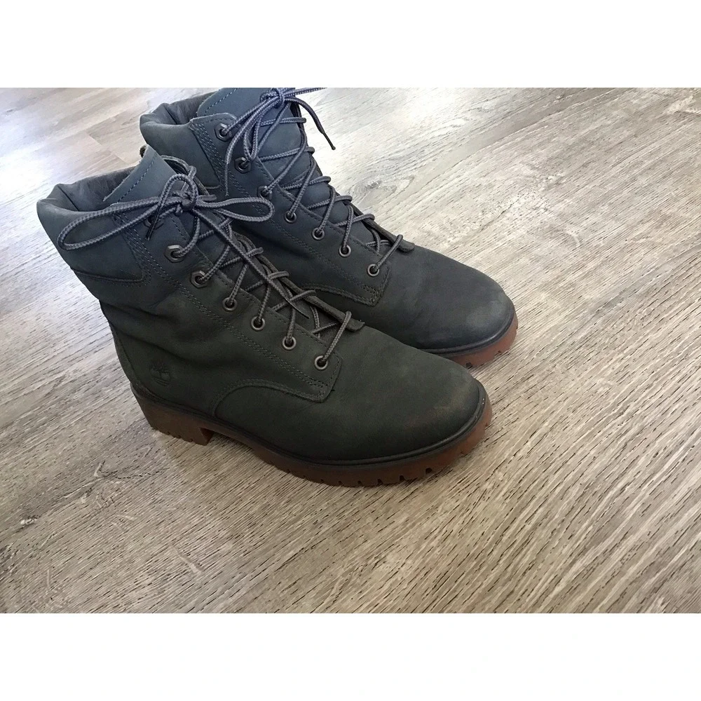 Timberland Womens Size 7 Ankle Boots Nellie Double Waterproof Gray Booties A5819